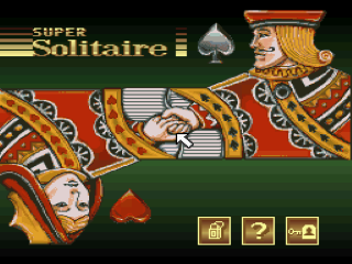 Trump Island title screen for Super Famicom